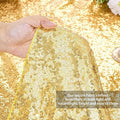 Glitter Tablecloth for Parties Sequin Fabric, 90x156 Inch – Gold