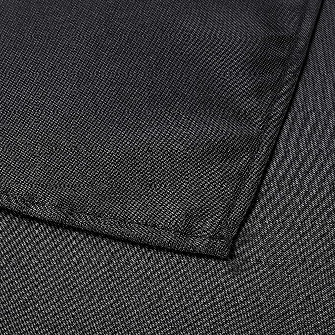 Ascoza 12pack 60x120 Inch Black Rectangular Tablecloth 6 Feet Table Cloth in Polyester Fabric for Wedding/Banquet/Restaurant/Parties