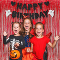 Tinsel Foil Fringe Curtains – Red, 2Pcs 3.2x8.2ft Holidays Photo Booth