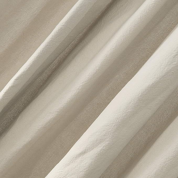 Archaeo Washed Cotton Twist Tab Curtain, 52" x 84", Oatmeal