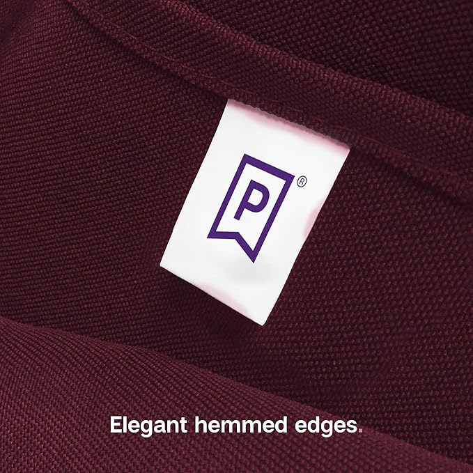 Gee Di Moda Square Tablecloth - 70 x 70 Inch Burgundy Table Cloth for Medium Square or Round Tables - Heavy Duty Washable Fabric - for Buffet Table, Holiday Party, Dinner, Wedding & Baby Shower