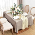 Square Table Cloth Textured: Water & Stain Resistant Farmhouse – Linen