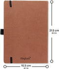 Wildlife Dotted Writing Journal Notebook A5, Vegan Leather Hardcover
