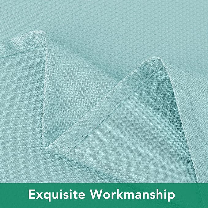 Biscaynebay Square Tablecloth 54x54 Inch-Auqa Blue Card Fabric Table Cover-Small Folding Table Cloths Linen Water Resistant for Kitchen Dining Picnic Patio Outdoor Party Restaurant Tables