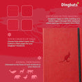 Wildlife Dotted Writing Journal Notebook A5, Vegan Leather Hardcover