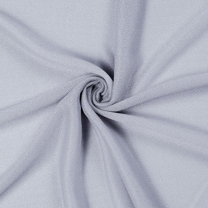 Backdrop Drape Sheer Chiffon Fabric, Cool Grey, 30 in x 100 ft, 2 Panels