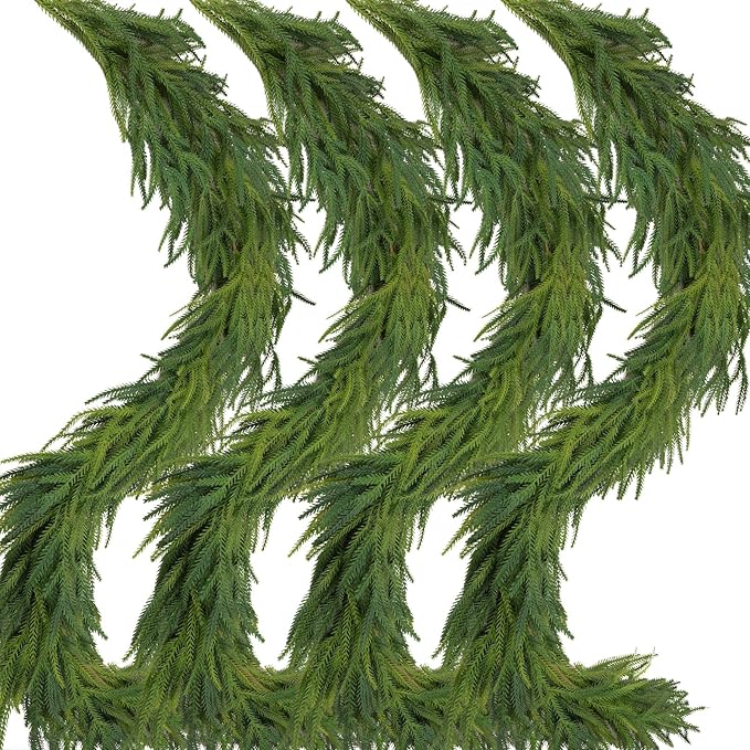 Garlands: 5-Pack, 6 Ft Green Norfolk Pine Holiday Decor