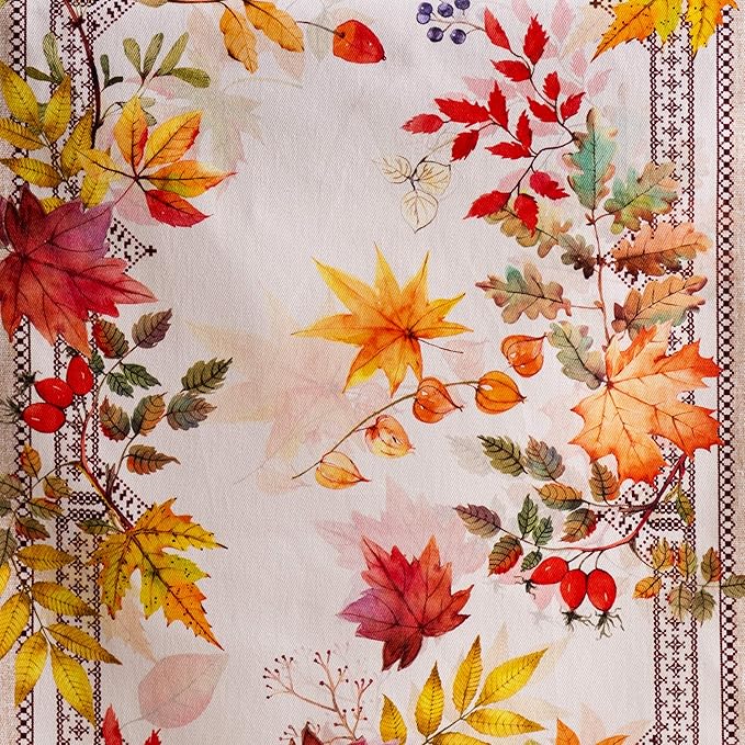 Maison d' Hermine Table Runner 100% Cotton Single Layer Table Runners 90 inches Long for Thanksgiving Christmas Decorations Home Kitchen Dining Party Wedding (Amarante, 14.5" x 90")