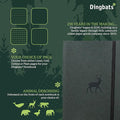Wildlife Dotted Writing Journal Notebook A5, Vegan Leather Softcover