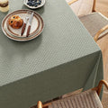 Linen Cottton Table Cloth Rectangle Tablecloth Waterproof – Olive Green