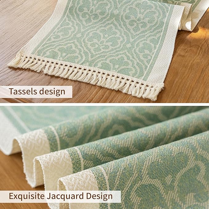 Table Runners 119 Inches,Waterproof Boho Table Runner with Tassel Fringe,Table Runner for Party Coffee Table