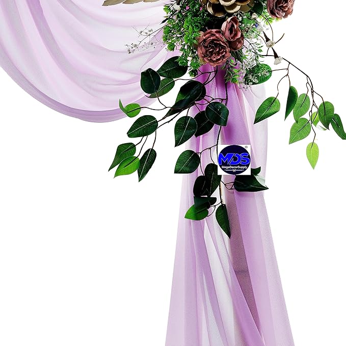 MDS Halloween Chiffon Draping Fabric - 1 Panel, 30" Wide x 50ft Long - Sheer Spooky Arbor & Canopy Drapery for Haunted House Backdrops, Party Ceilings, DIY Costumes & Themed Events - Orchid