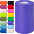 Deep Purple Tulle Fabric Rolls 6 Inch by 100 Yards (300 feet) Tulle Roll Spool Fabric for DIY Tutu Skirt Baby Shower Birthday Party Wedding Decorations Christmas Craft Supplies (Deep Purple)