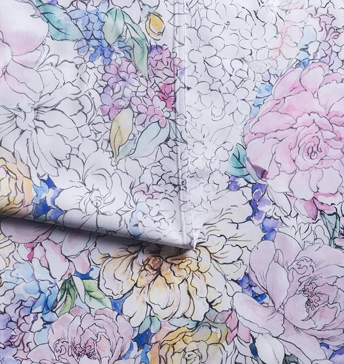 Maison d' Hermine Table Runner 100% Cotton Double Layer Table Runners 108 inches Long Decorative for Home Kitchen Dining Party Wedding Bridal Shower Spring Summer (Floral Love, 14.50" x 108")