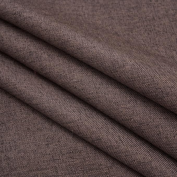 NLMUVW Brown Linen Tablecloth Round Tables, Small Chocolate Table Cloth Farmhouse Table Cover for Kitchen Dining Coffee Cafe, 36 Inch