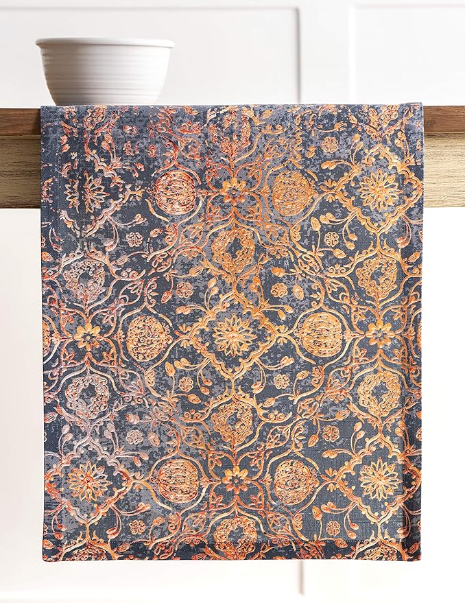 Maison d' Hermine Table Runner 100% Cotton Single Layer Table Runners 36 inches Long for Thanksgiving Christmas Decorations Home Kitchen Dining Party Wedding (Imperfection, 14.5" x 36")