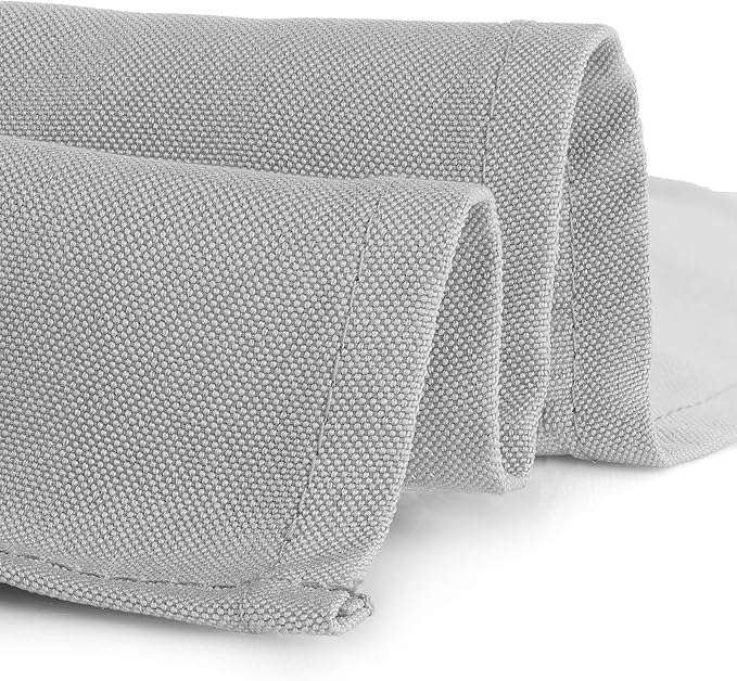 Gee Di Moda Square Tablecloth - 70 x 70 Inch Silver Table Cloth for Medium Square or Round Tables - Heavy Duty Washable Fabric - for Buffet Table, Holiday Party, Dinner, Wedding & Baby Shower