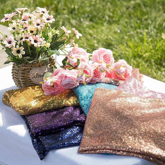 JYFLZQ Navy Blue Sequin Backdrop Curtains 10ft x 10ft 1 Panel Glitter Photo Booth Backdrops Sparkly Photography Background Drapes for Parties Wedding Bridal Showers