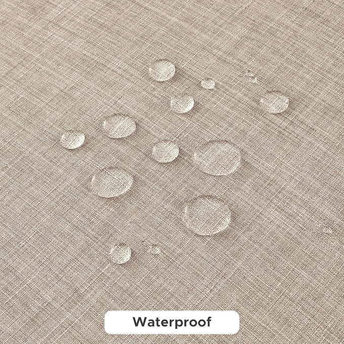 Fitable Square Table Cloth Linen Textured: Water & Stain Resistant Farmhouse Tablecloth, Washable Burlap Table Covers for Kitchen Dining Party(2 Pack, 54x54 Inch, Nature)
