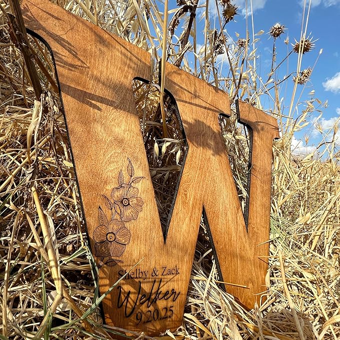 Decorative Wooden Sign Plaque, Birch Plywood Wedding Guest Book Alternative