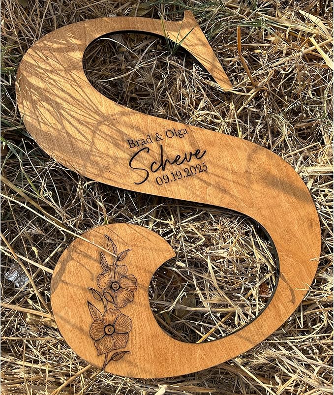 Decorative Wooden Sign Plaque, Birch Plywood Wedding Guest Book Alternative