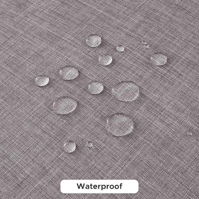 Fitable Faux Linen Tablecloths for Rectangle Tables: Water & Stain Resistant Farmhouse Table Cloth, Washable Burlap Textured Table Covers for Kitchen Dining Party(2 Pack, 60x120 Inch, Stone)