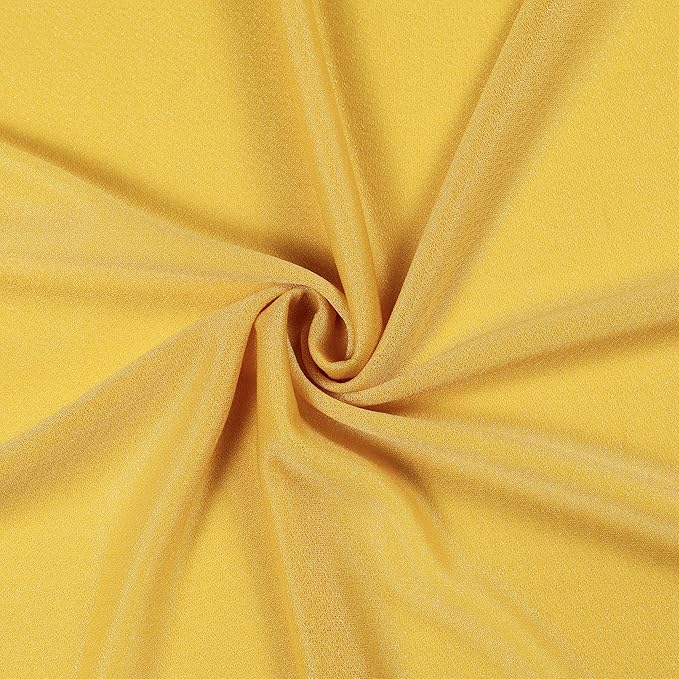 Fabric Gold Sheer Chiffon Drape, 4 Panels, 30 Inch x 20 Feet