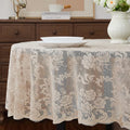 Extra Large Round Tablecloth for Rustic Vintage Decor. Sheer – Linen