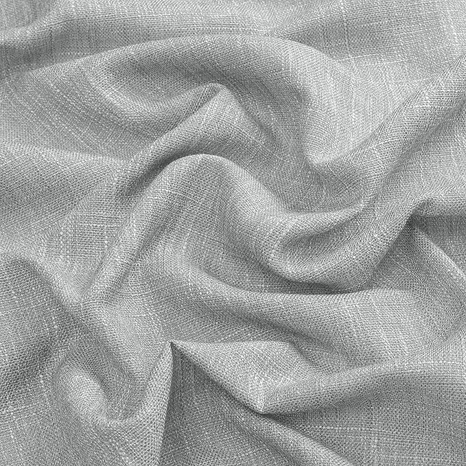 Vision Home Gray Pinch Pleated Semi Sheer Curtains Textured Light Filtering Window Curtains 108 inches for Living Room Bedroom Silver Grey Pinch Pleat Drapes with Hooks Back Tabs 2 Panels 40" Wx108 L