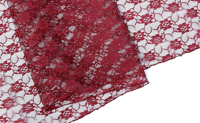 MDS Pack of 12 Wedding 12 x 108 inches Satin Table Runner for Wedding, Decorations for Birthday Parties, Banquets, Graduations, Engagements, Runners fit Rectangle, Round Table- Maroon