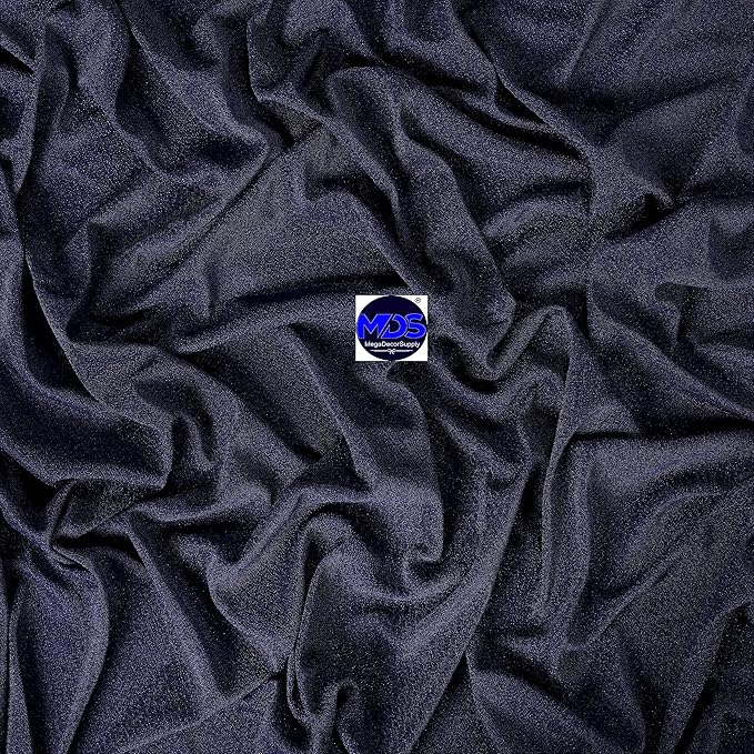 MDS Halloween Chiffon Draping Fabric - 2 Panel, 30" Wide x 20ft Long - Sheer Spooky Arbor & Canopy Drapery for Haunted House Backdrops, Party Ceilings, DIY Costumes & Themed Events - Navy Blue