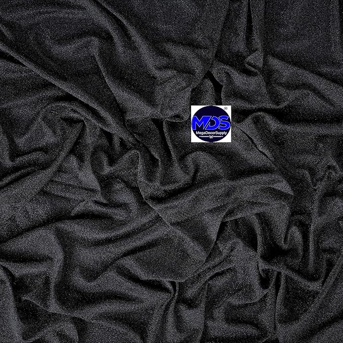 MDS Halloween Chiffon Draping Fabric - 1 Panel, 30" Wide x 40ft Long - Sheer Spooky Arbor & Canopy Drapery for Haunted House Backdrops, Party Ceilings, DIY Costumes & Themed Events - Black