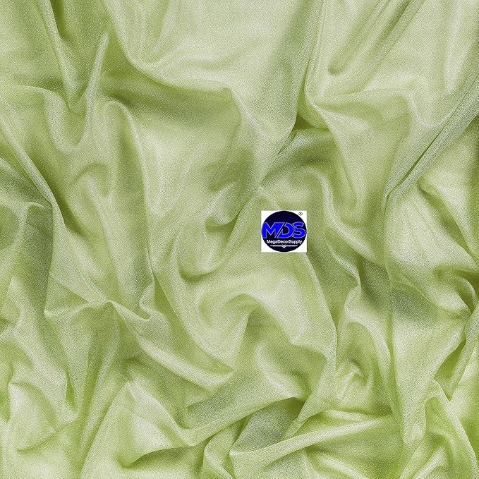 MDS Halloween Chiffon Draping Fabric - 1 Panel, 30" Wide x 50ft Long - Sheer Spooky Arbor & Canopy Drapery for Haunted House Backdrops, Party Ceilings, DIY Costumes & Themed Events - Sage Green
