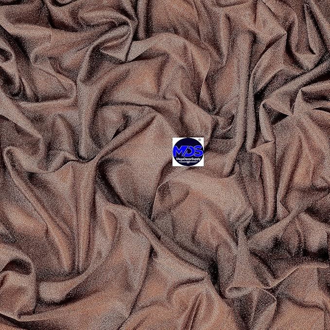 MDS Halloween Chiffon Draping Fabric - 1 Panel, 30" Wide x 50ft Long - Sheer Spooky Arbor & Canopy Drapery for Haunted House Backdrops, Party Ceilings, DIY Costumes & Themed Events - Mocha