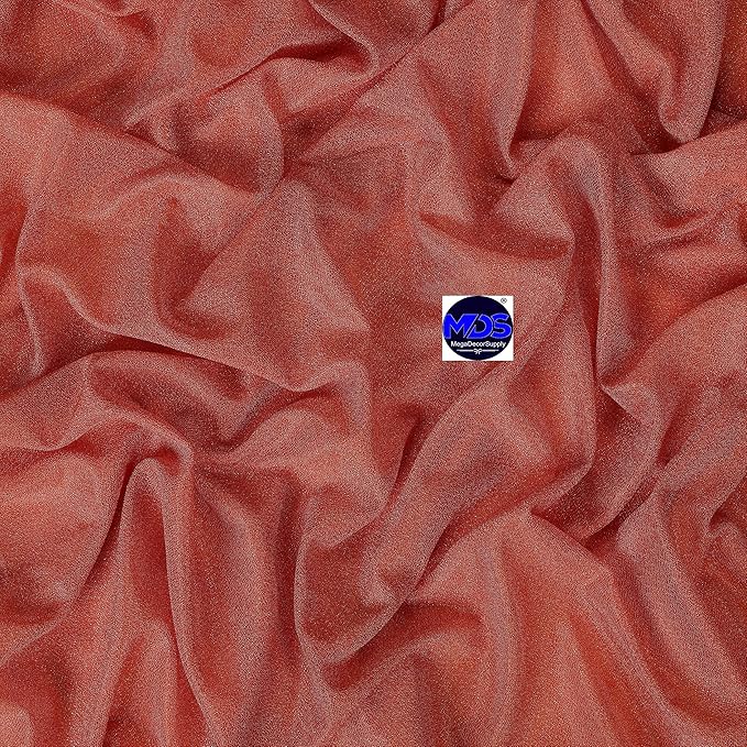 MDS Halloween Chiffon Draping Fabric - 2 Panel, 30" Wide x 20ft Long - Sheer Spooky Arbor & Canopy Drapery for Haunted House Backdrops, Party Ceilings, DIY Costumes & Themed Events - Terracotta