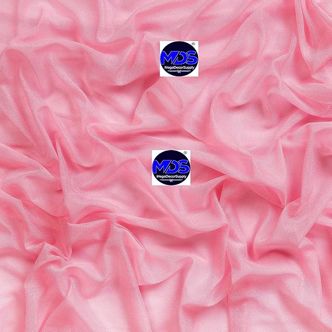 MDS Halloween Chiffon Draping Fabric - 2 Panel, 30" Wide x 40ft Long - Sheer Spooky Arbor & Canopy Drapery for Haunted House Backdrops, Party Ceilings, DIY Costumes & Themed Events - Coral