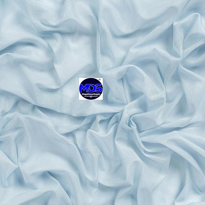 MDS Halloween Chiffon Draping Fabric - 2 Panel, 30" Wide x 30ft Long - Sheer Spooky Arbor & Canopy Drapery for Haunted House Backdrops, Party Ceilings, DIY Costumes & Themed Events - Baby Blue
