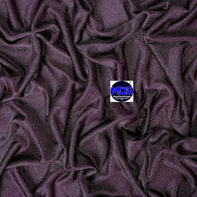MDS Halloween Chiffon Draping Fabric - 2 Panel, 30" Wide x 75ft Long - Sheer Spooky Arbor & Canopy Drapery for Haunted House Backdrops, Party Ceilings, DIY Costumes & Themed Events - Eggplant